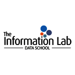 The Information Lab Data School black Logo on a white logo