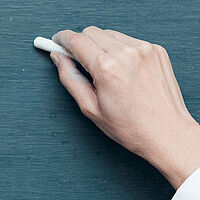 hand chalkboard writing