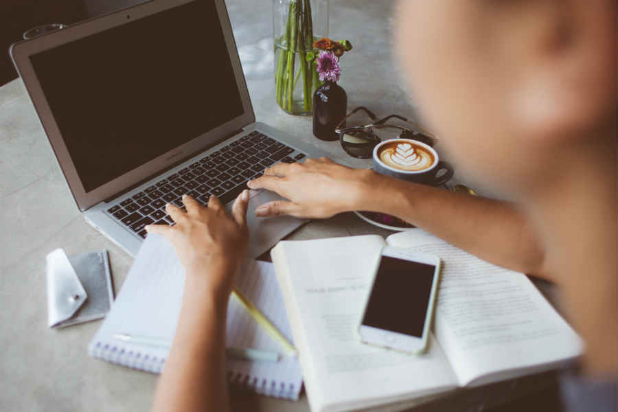 Graduate on Laptop
