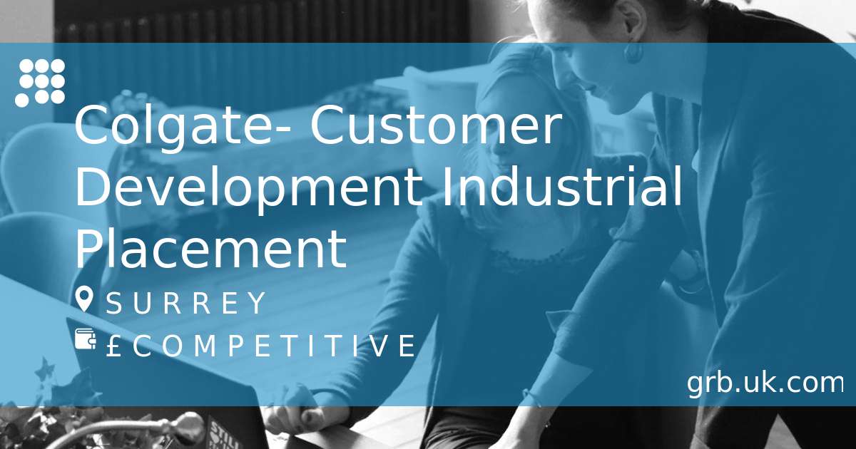 Colgate- Customer Development Industrial Job in Guildford | GRB